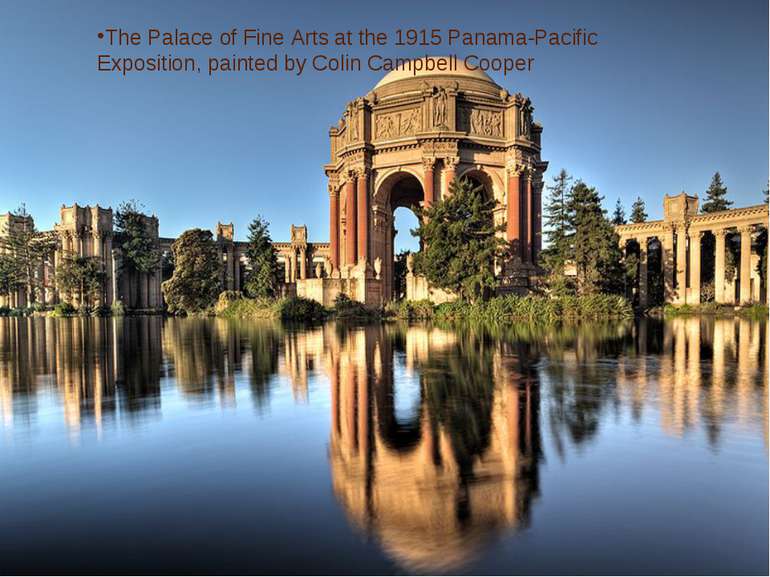 The Palace of Fine Arts at the 1915 Panama-Pacific Exposition, painted by Col...