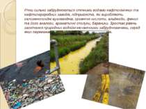 Річки сильно забруднюються стічними водами нафтохімічних та нафтопереробних з...