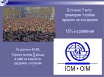Близько 7 млн. громадян України працює за кордоном – 15% населення За даними ...