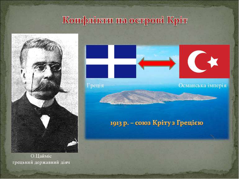 О.Цайміс грецький державний діяч Греція Османська імперія