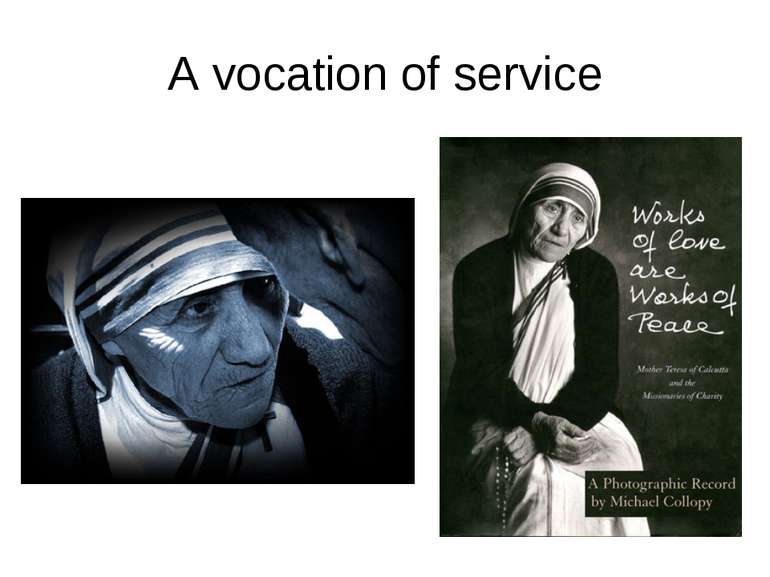 A vocation of service