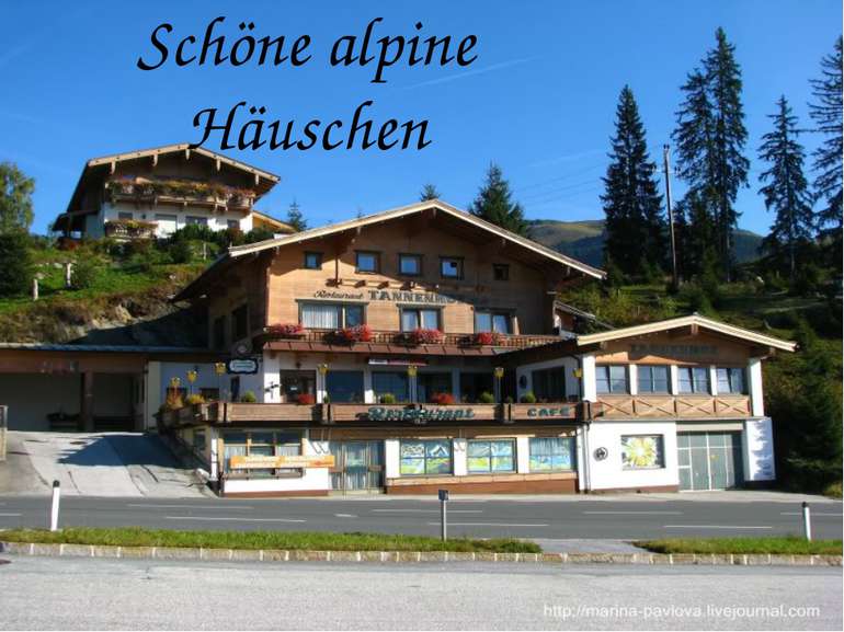 Schöne alpine Häuschen