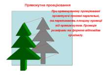 Прямокутне проеціювання При прямокутному проеціюванні проектуючі промені пара...