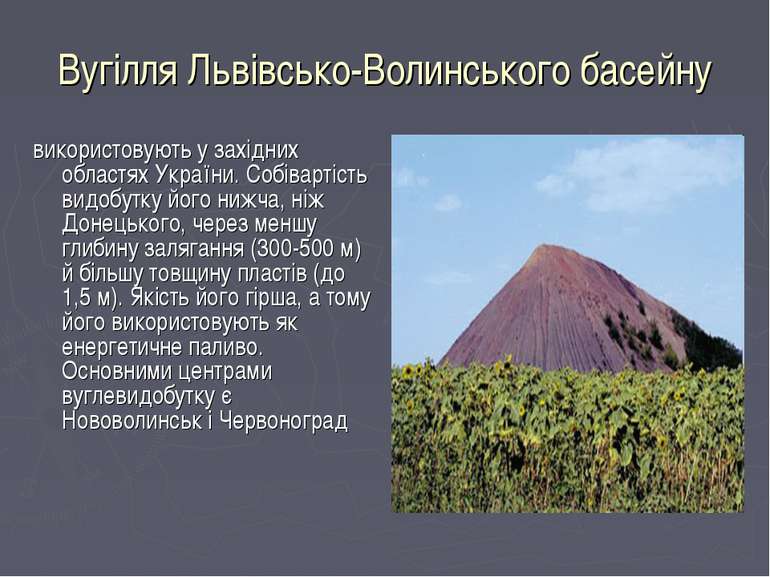 Вугілля Львівсько-Волинського басейну використовують у західних областях Укра...