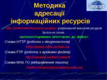 Методика адресації інформаційних ресурсів URL (Uniformed Resource Locator)- у...