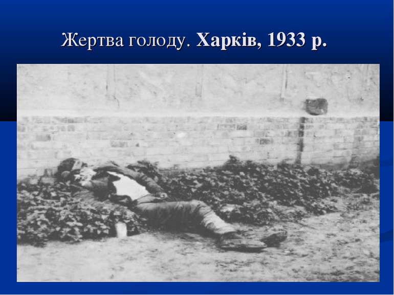 Жертва голоду. Харків, 1933 р.