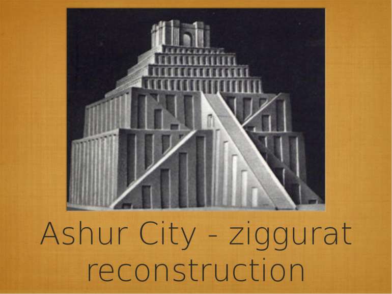 Ashur City - ziggurat reconstruction