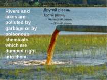 Rivers and lakes are polluted by garbage or by poisonous chemicals which are ...