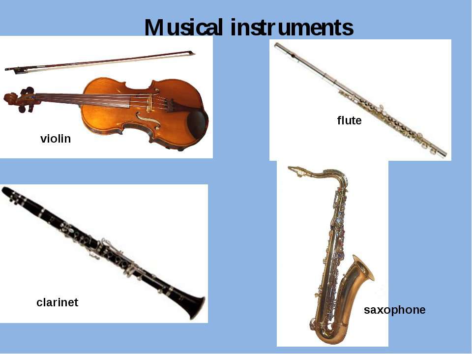 Кларнет и скрипка. Музыкальные инструменты флейта и скрипка.