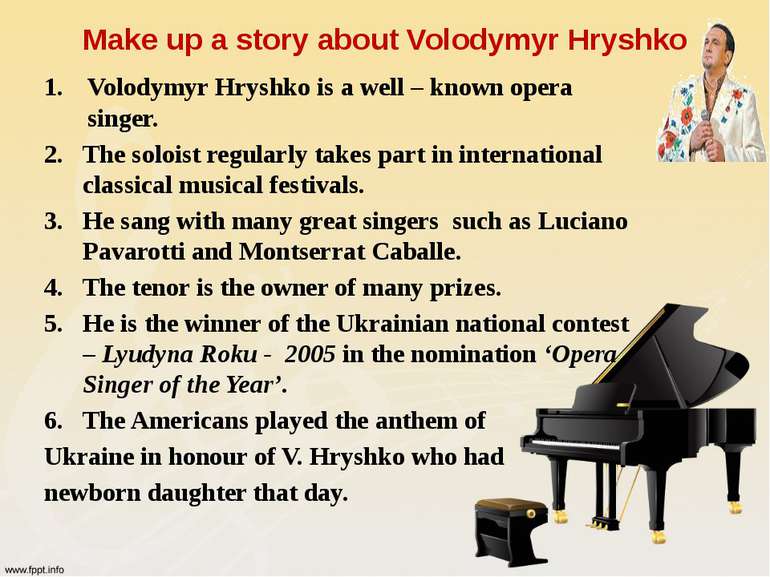 Make up a story about Volodymyr Hryshko Volodymyr Hryshko is a well – known o...