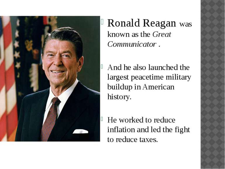 Ronald Reagan was known as the Great Communicator . And he also launched the ...