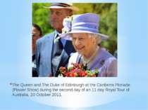 The Queen and The Duke of Edinburgh at the Canberra Floriade (Flower Show) du...