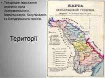 Території Татарське повстання охопило села Аккерманського, Ізмаїльського, Каг...