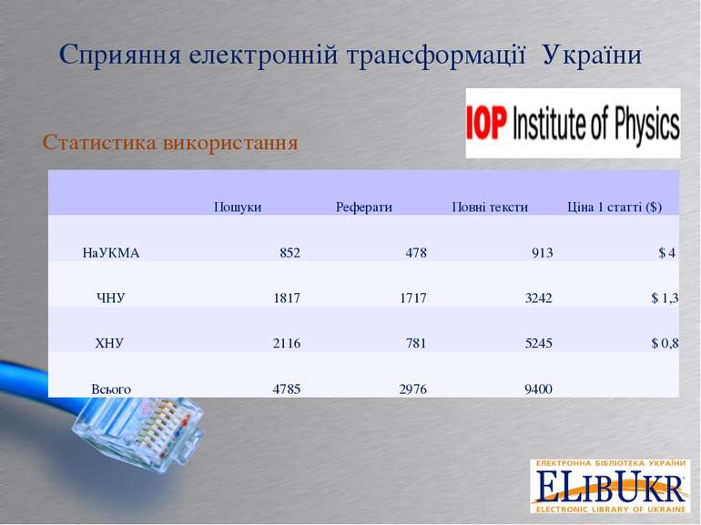 Сприяння електронній трансформації України Статистика використання   Пошуки Р...