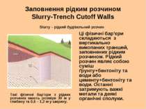 Заповнення рідким розчином Slurry-Trench Cutoff Walls Slurry – рідкий будівел...