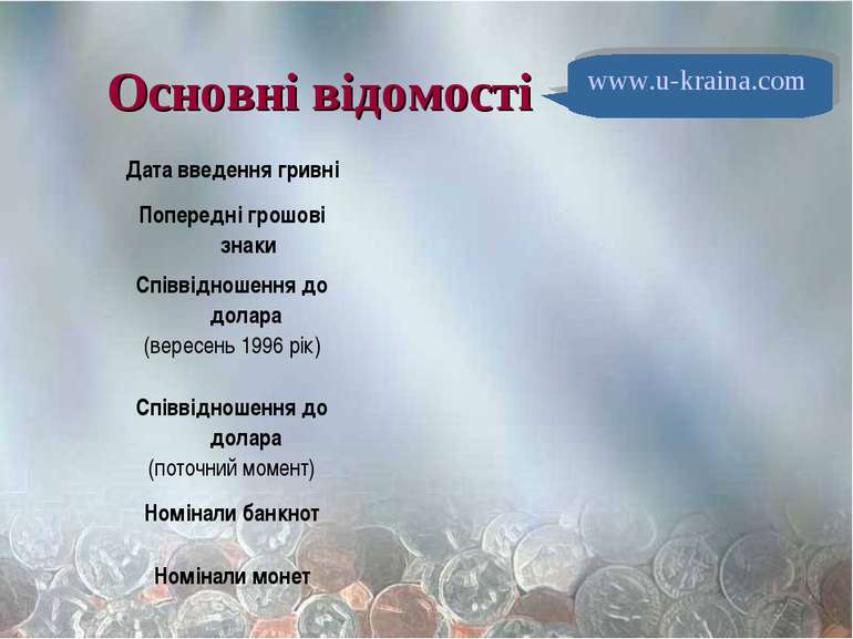 Основні відомості www.u-kraina.com