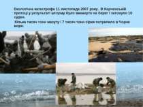 Екологічна катастрофа 11 листопада 2007 року. В Керченській протоці у результ...