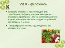 Кількість вітаміну K, яка необхідна для запобігання дефіциту в нормальних умо...