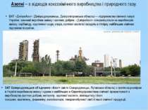 Азотні – з відходів коксохімічного виробництва і природного газу. ВАТ «Дніпро...