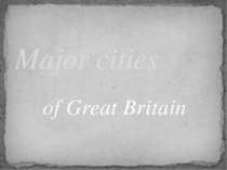 of Great Britain Major cities