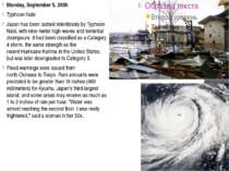 Monday, September 5, 2005 Typhoon Nabi Japan has been lashed relentlessly by ...