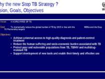 Vision: A WORLD FREE OF TB Goal: To dramatically reduce the global burden of ...