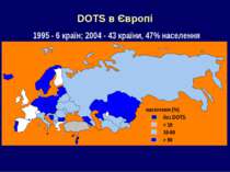 DOTS в Європі 1995 - 6 країн; 2004 - 43 країни, 47% населення
