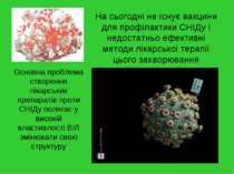 На сьогодні не існує вакцини для профілактики СНІДу і недостатньо ефективні м...