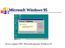 Microsoft Windows 95 24-ого серпня 1995: Microsoft вводить Windows 95