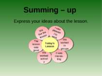 We like the lesson We worked actively It was interes- ting The lesson was goo...