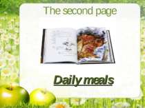 The second page Daily meals