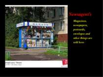 Newsagent’s Magazines, newspapers, postcards, envelopes and other things are ...