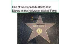 One of two stars dedicated to Walt Disney on the Hollywood Walk of Fame.