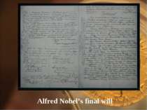 Alfred Nobel’s final will