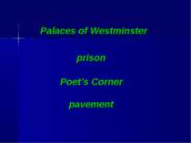 Palaces of Westminster prison Poet’s Corner pavement