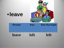 leave Present Past Past Participle leave left left