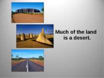 Much of the land is a desert.