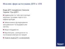* Можливі сфери застосування ДПП в АПК Види ДПП передбачені Законом України “...