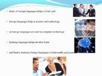study of foreign languages helps to find a job foreign languages help in scie...
