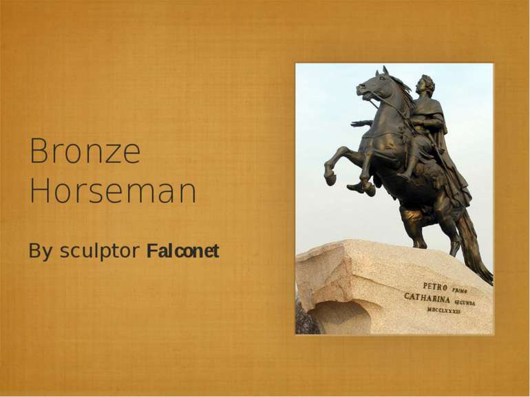 Bronze Horseman By sculptor Falconet