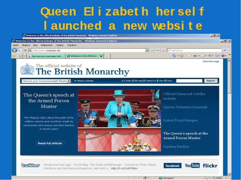 Queen Elizabeth herself launched a new website