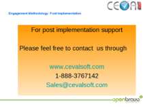 Engagement Methodology Post Implementation For post implementation support Pl...