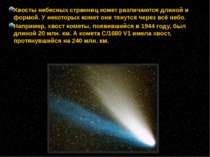 Хвосты небесных странниц комет различаются длиной и формой. У некоторых комет...