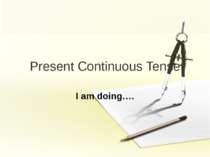 Present Continious Tense