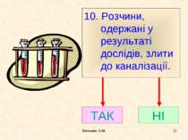 Мельник О.М. * 10. Розчини, одержані у результаті дослідів, злити до каналіза...