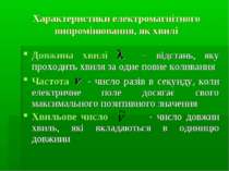 Характеристики електромагнітного випромінювання, як хвилі Довжина хвилі – від...