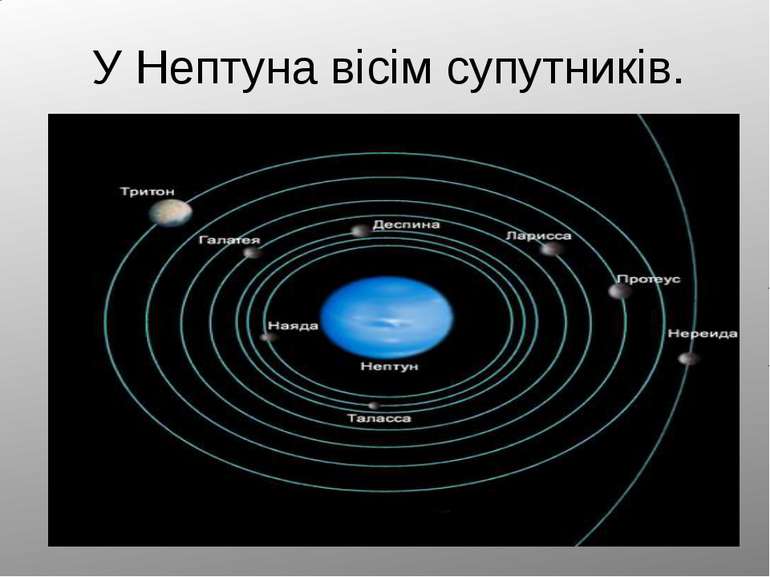 У Нептуна вісім супутників.