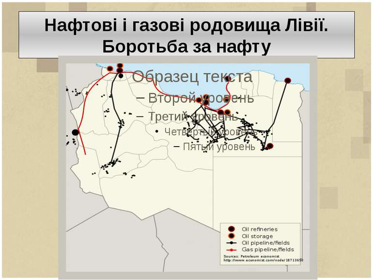 Нафтові і газові родовища Лівії. Боротьба за нафту