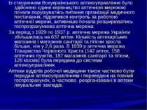 Із створенням Всеукраїнського аптекоуправління було здійснено єдине керівницт...