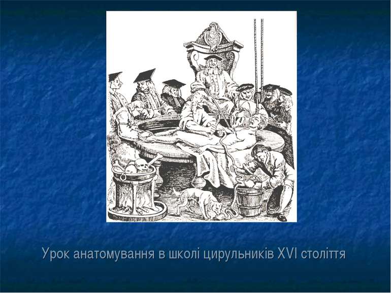 Урок анатомування в школі цирульників XVI століття